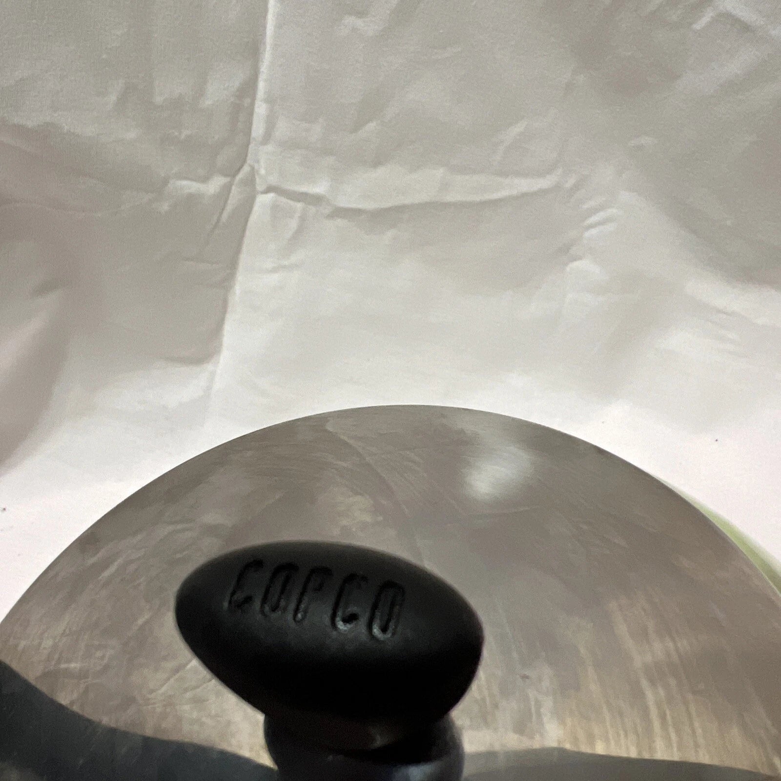 Vintage Copco Kettle Whistling Tea Pot Light green enamel