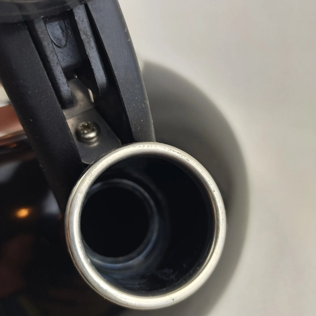 Whistling Tea Pot Kettle Black Enamel with Lid Large Unbranded