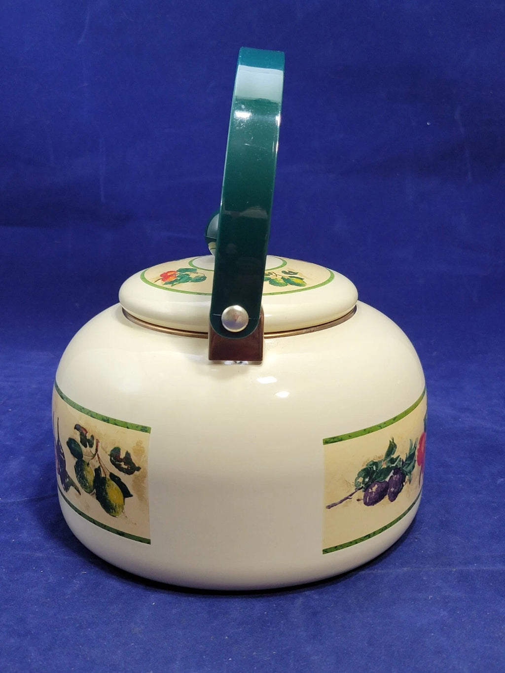 Vintage Enamel Teapot By Tools Of The Trade, Made In Indonesia