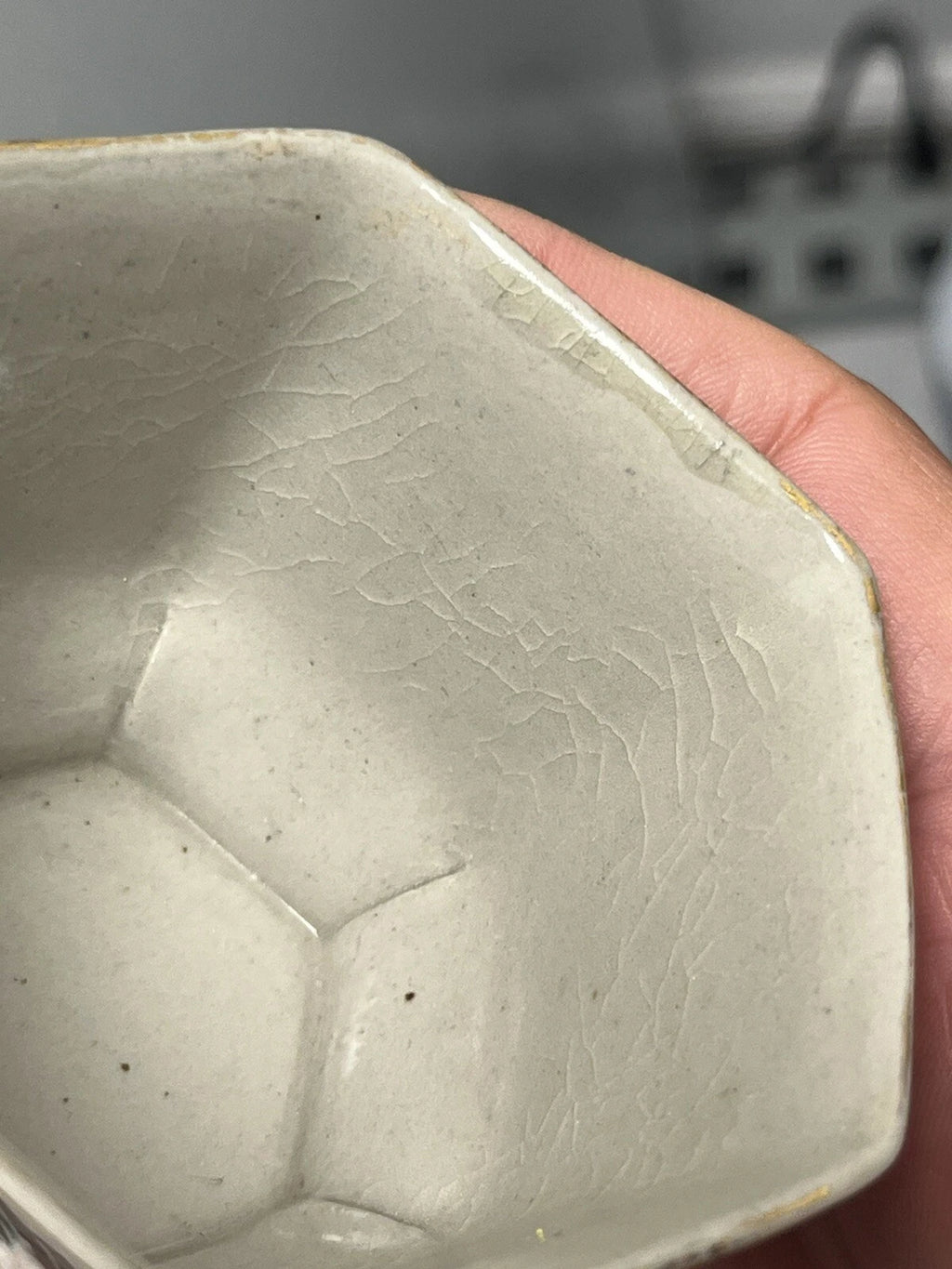 Japanese Banko Ware Plate and Teacup Crane Enamel  Marked