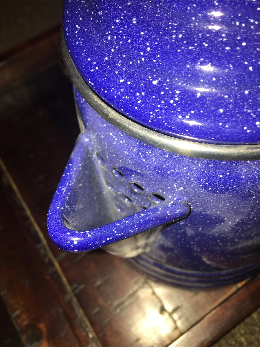 GranitewareBlue Enamelware Coffee/TeaPot  PitcherW/Coffee Percolator NEW.