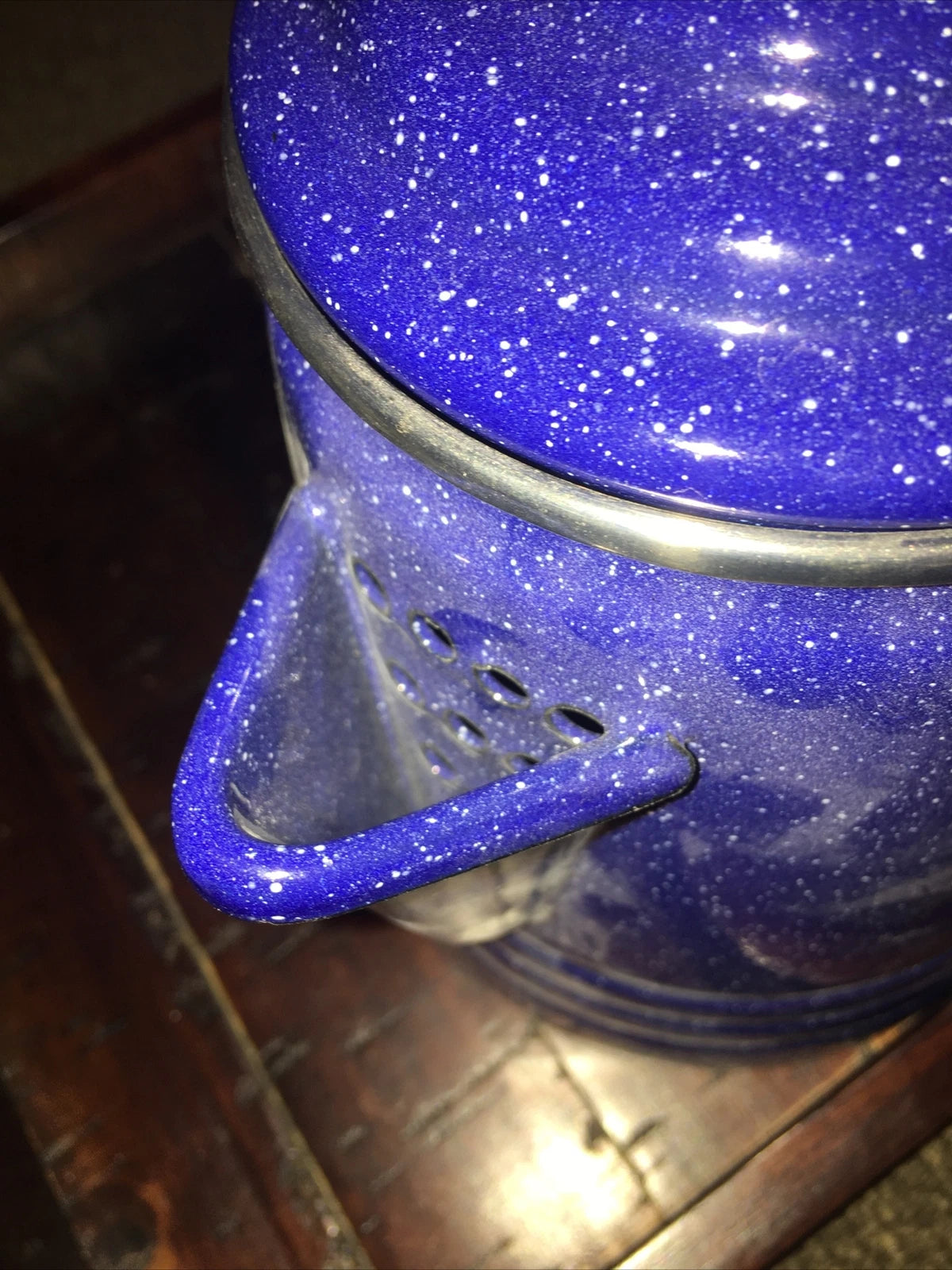 GranitewareBlue Enamelware Coffee/TeaPot  PitcherW/Coffee Percolator NEW.