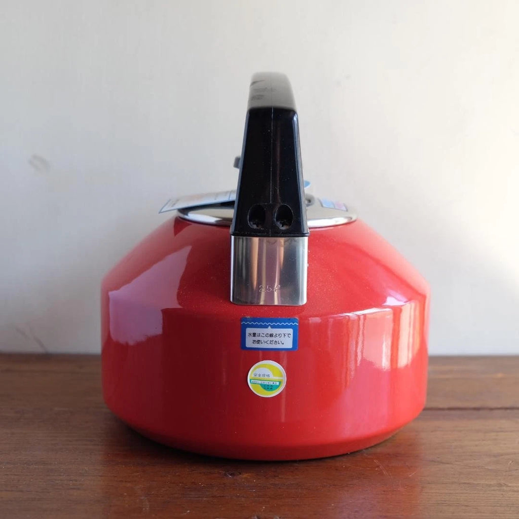 Kettle Ever Ware Enamel 2.5L White Red Detachable Whistle Used