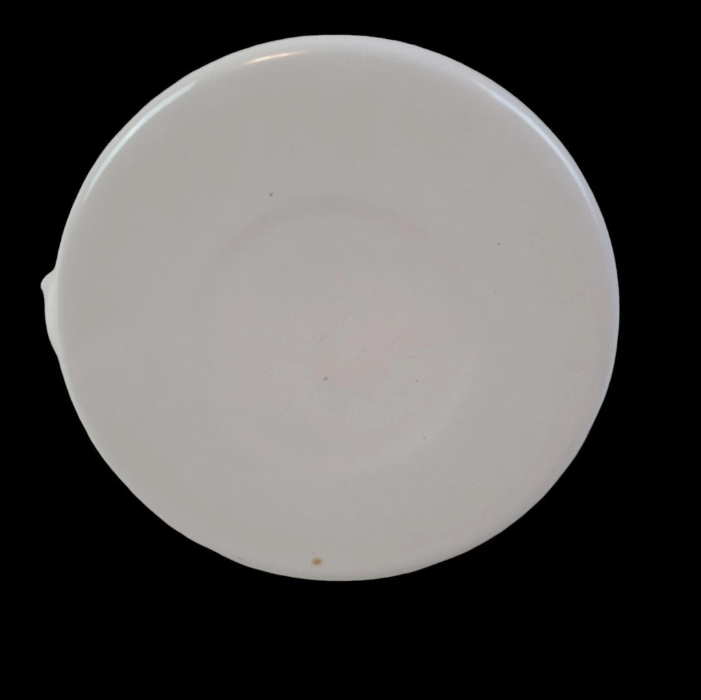 vintage white enamel tea kettle