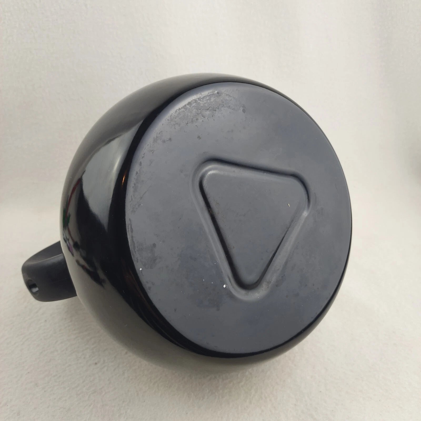 Whistling Tea Pot Kettle Black Enamel with Lid Large Unbranded