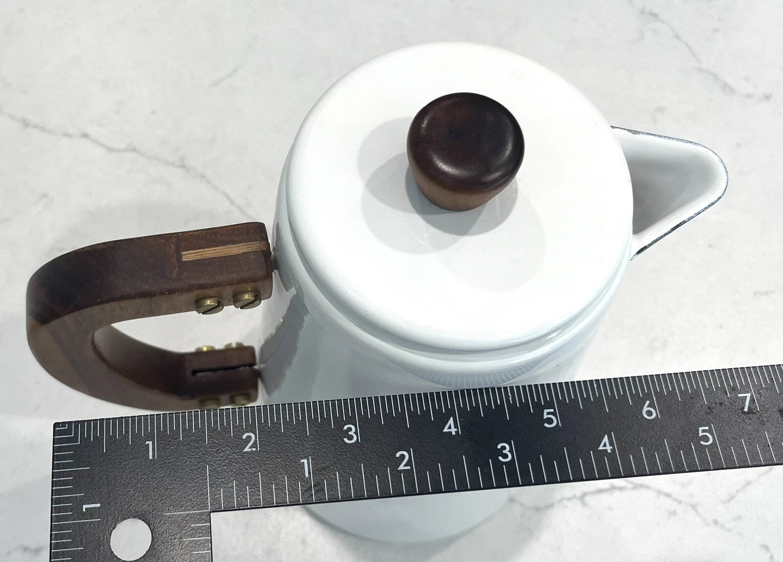 Hearth & Hand Magnolia Enamel Coffee Pot Rustic Farmhouse 6-Cup ~Rare