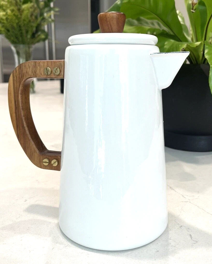 Hearth & Hand Magnolia Enamel Coffee Pot Rustic Farmhouse 6-Cup ~Rare