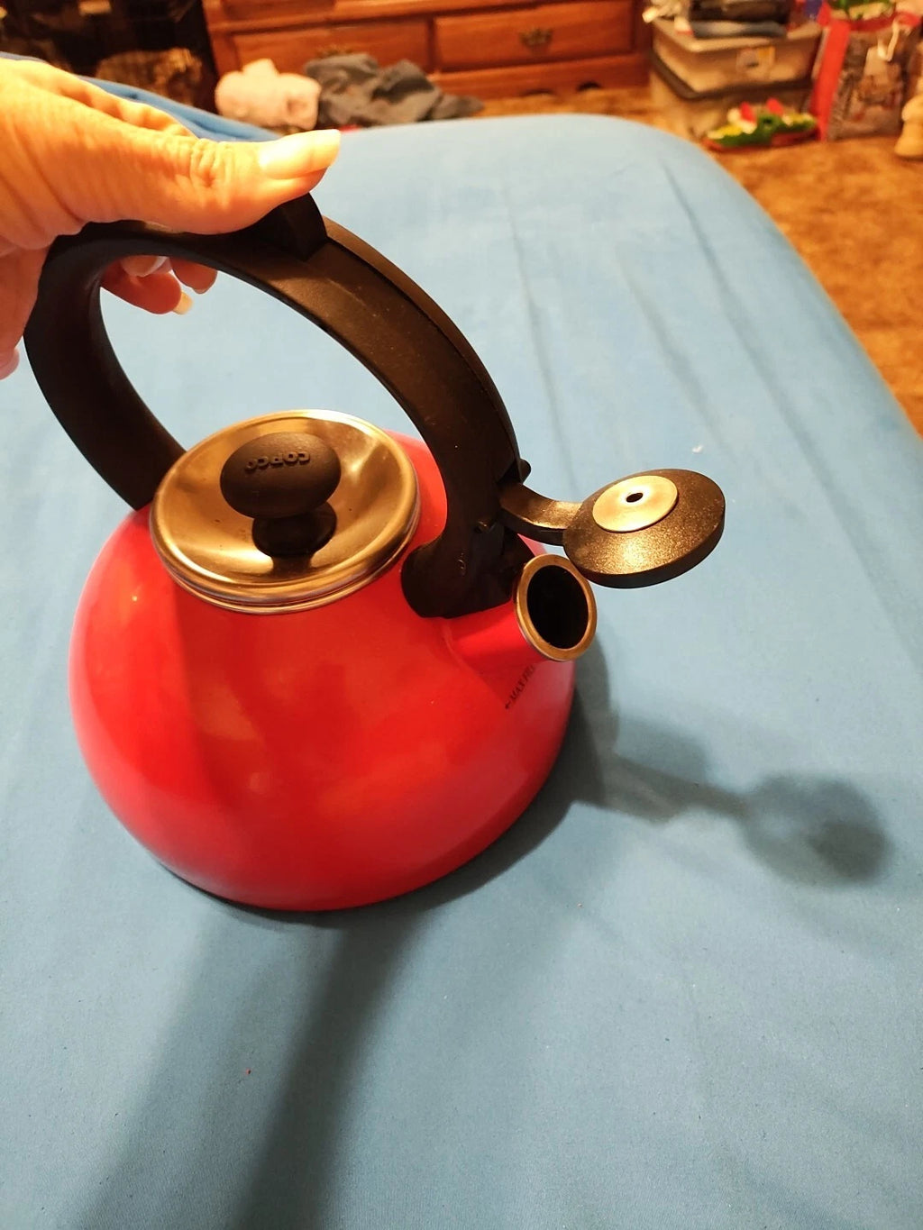 Copco Red Enamel Stainless Steel Tea Pot (Kettle)