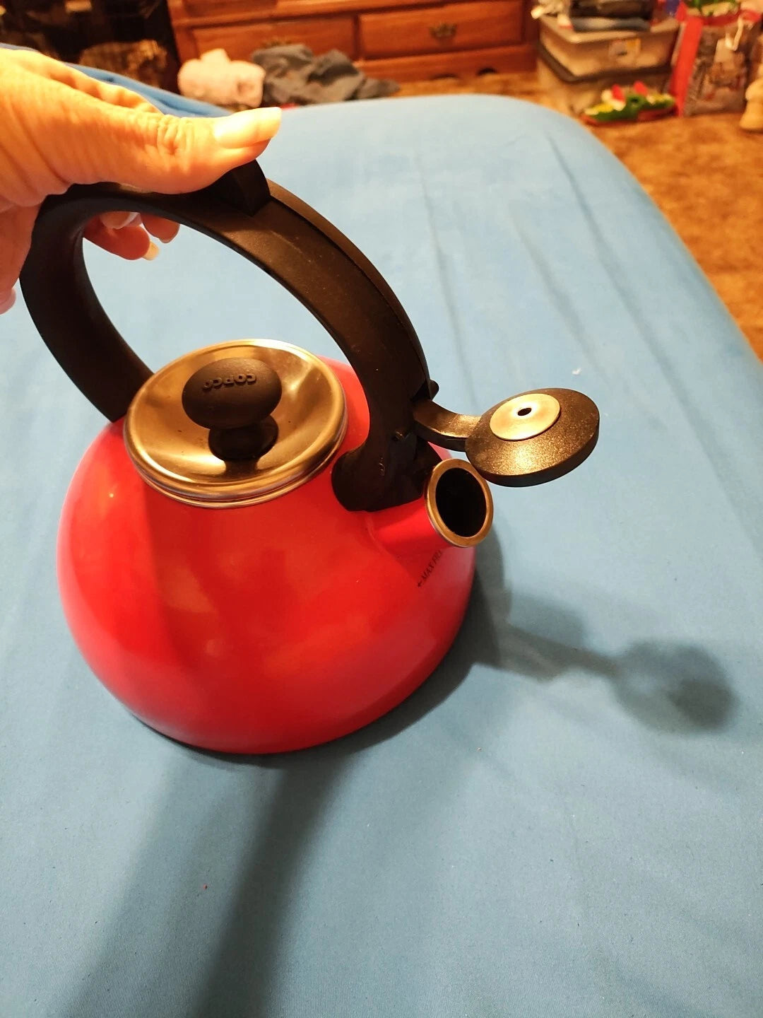 Copco Red Enamel Stainless Steel Tea Pot (Kettle)