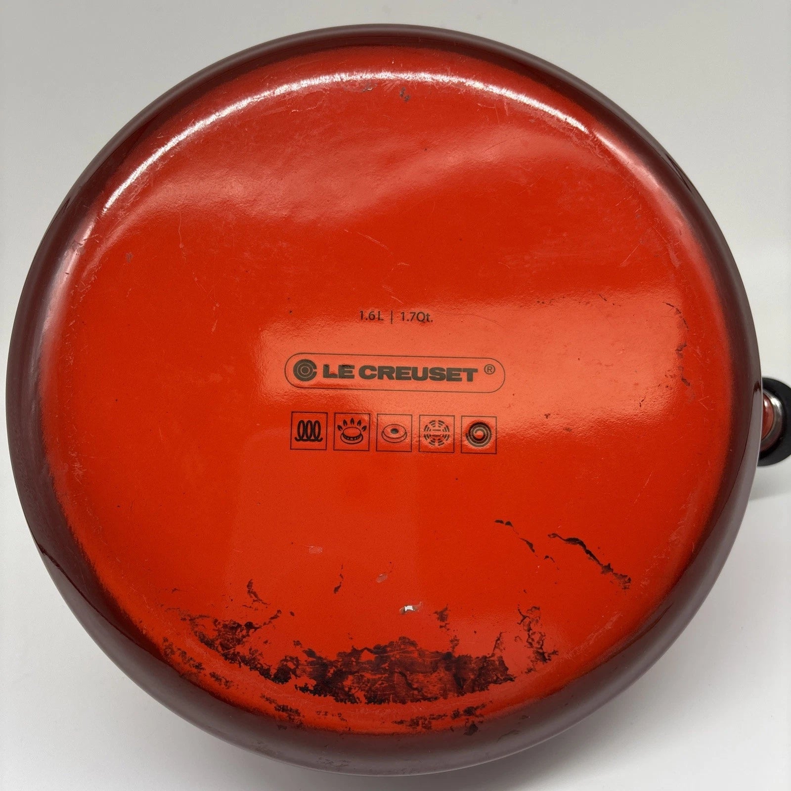 Le Creuset Whistling Tea Kettle Teapot Cerise Ombre 1.7 Qt Enamel On Steel