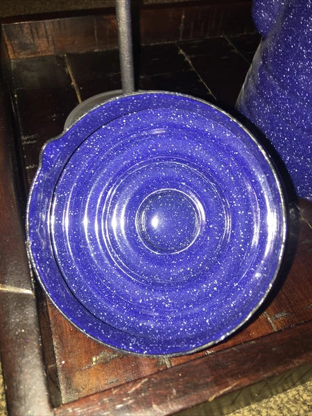 GranitewareBlue Enamelware Coffee/TeaPot  PitcherW/Coffee Percolator NEW.