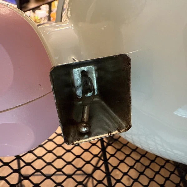 Vintage M Kamenstein Black White Cow Whistling Tea Kettle Teapot