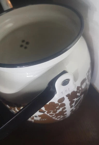 Vintage Arabia Finel Kaj Franck Ritari Medieval Troubadour Enamel Teapot Kettle