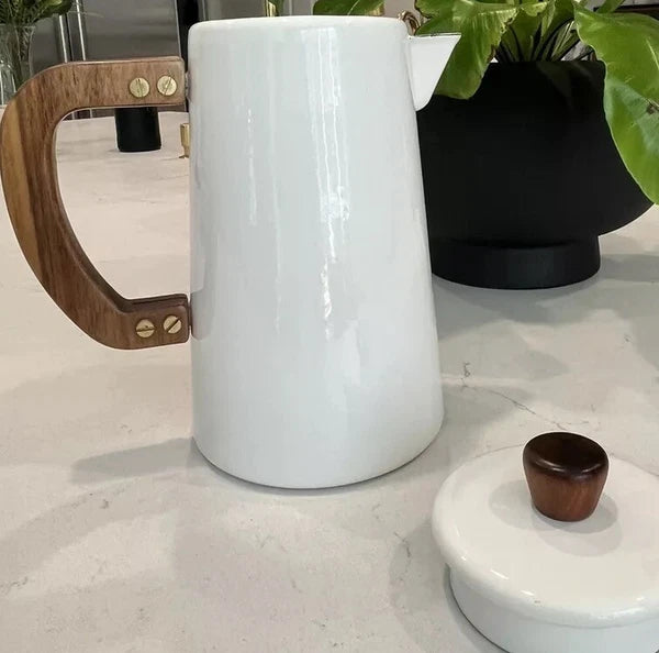 Hearth & Hand Magnolia Enamel Coffee Pot Rustic Farmhouse 6-Cup ~Rare