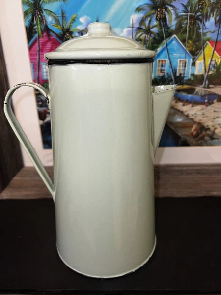 Teapot Kettle Enamelware Pale Mint Green Enamel Pot Nostalgia