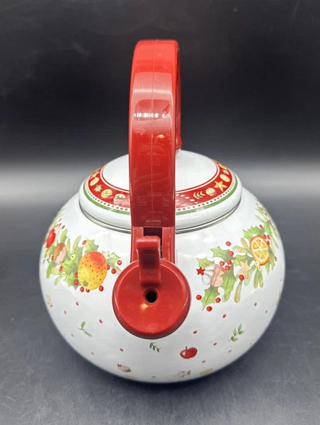Villeroy & Boch WINTER BAKERY DELIGHT Porcelain Enamel On Steel Tea Kettle 2 QT