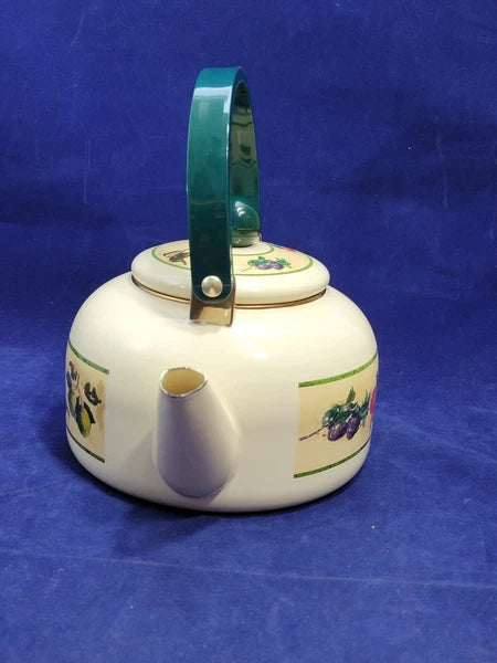 Vintage Enamel Teapot By Tools Of The Trade, Made In Indonesia