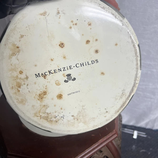 MacKenzie Childs Courtly Check Enamel Tea Pot