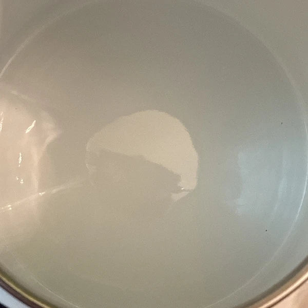 Vintage M Kamenstein Black White Cow Whistling Tea Kettle Teapot