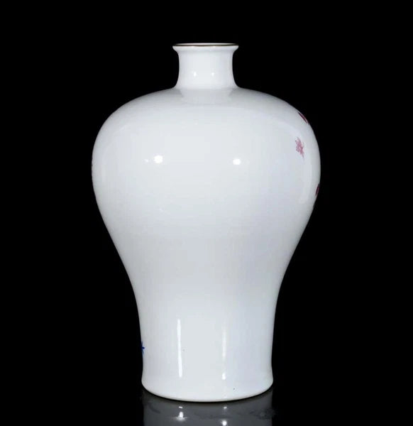 33CM Qianlong Signed Old Chinese Colour Enamel Bowl W/bird N3213