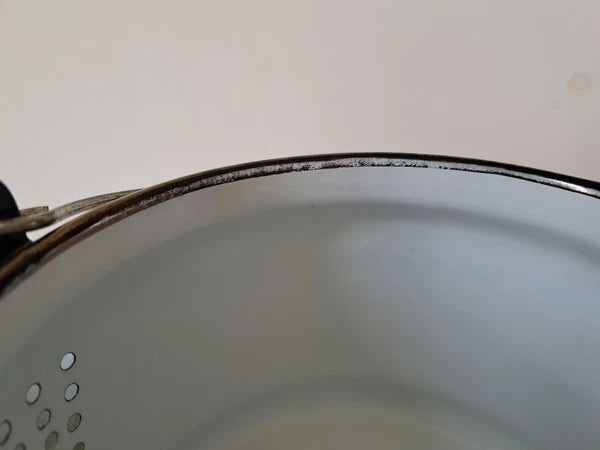 Vintage Georges Briard Enamelware "Forbidden Fruit" Tea Kettle Teapot MCM 1960's