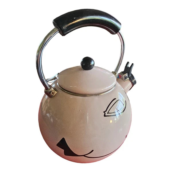 Vintage Kamenstein Pink Pig Whistling Teapot Tea Kettle