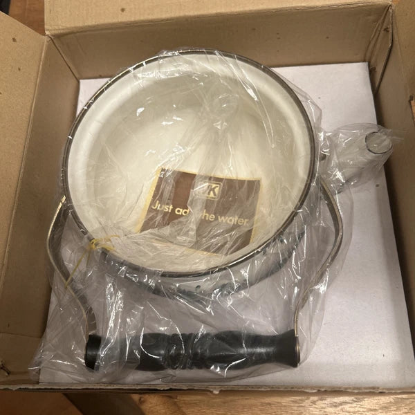 2 1/2 Qt (2.3L) Vienna Floral Enamel Tea Kettle By M. Kamenstein Inc NOS 1980