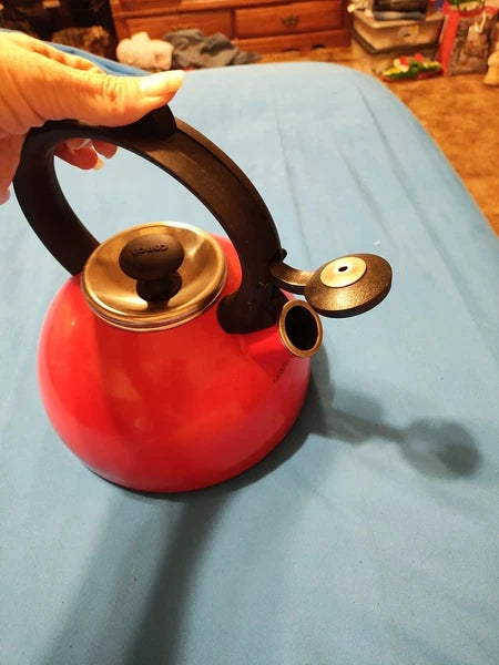 Copco Red Enamel Stainless Steel Tea Pot (Kettle)