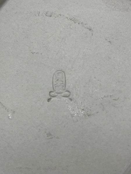 Japanese Banko Ware Plate and Teacup Crane Enamel  Marked