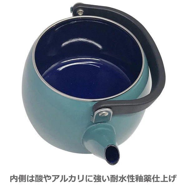 Fuji enamel kettle 2.5L smoke blue IH compatible CLF-2.5K from Japan NEW