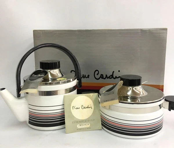 Kettle Zojirushi x Pierre Cardin Enamel Double Handle Used