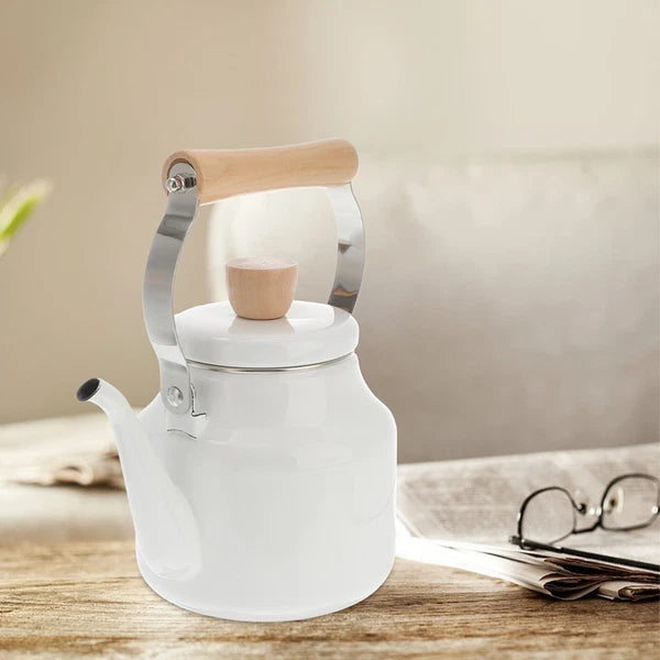 Kettle Travel Make Tea Enamel Teakettle for Stove Gas Top
