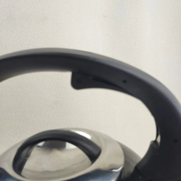 Whistling Tea Pot Kettle Black Enamel with Lid Large Unbranded