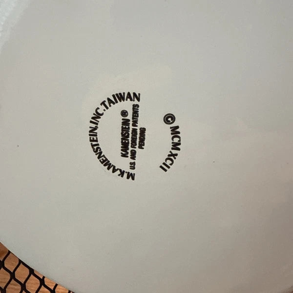 Vintage M Kamenstein Black White Cow Whistling Tea Kettle Teapot