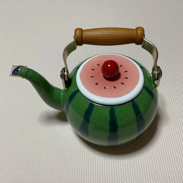 Kettle Ejiry Fruit Club Watermelon 1.4L Showa Retro hooped enamel used