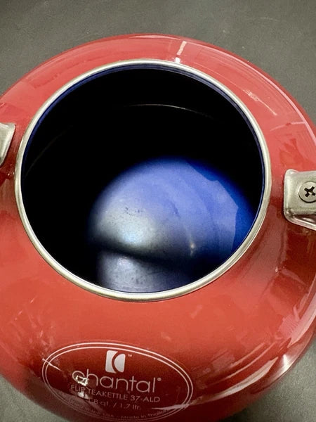 Chantal  Flip Teakettle 37-ALD Red EUC Whistling Vintage Tea Pot Thailand