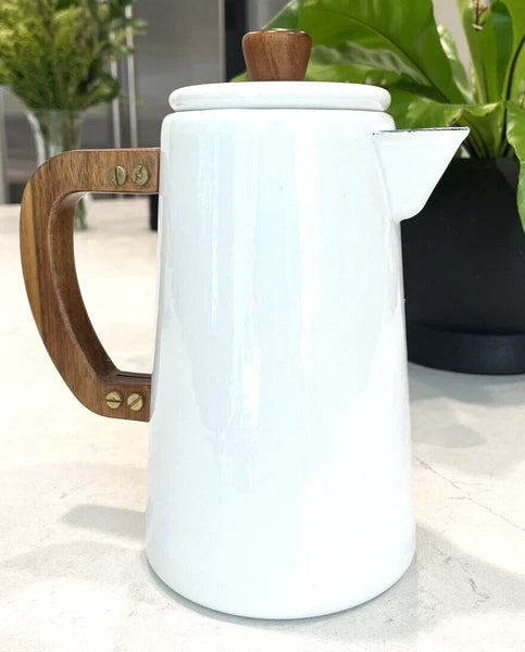 Hearth & Hand Magnolia Enamel Coffee Pot Rustic Farmhouse 6-Cup ~Rare