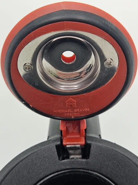 Michael Graves Designs White Enamel Tea Pot Kettle Black Handle