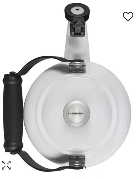 Le Creuset 1.25 Quart Enamel on Steel Demi Tea Kettle - White