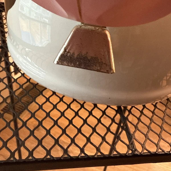 Vintage M Kamenstein Black White Cow Whistling Tea Kettle Teapot