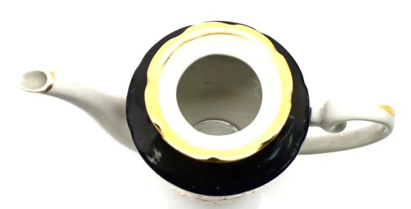 English  Ceramic Teapot With Gold and Enamel Decoration