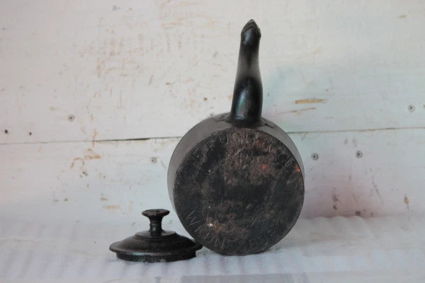 Enamel Inside Vintage Tea Kettle Cast Iron 2½Pints Kitchenware Made in England