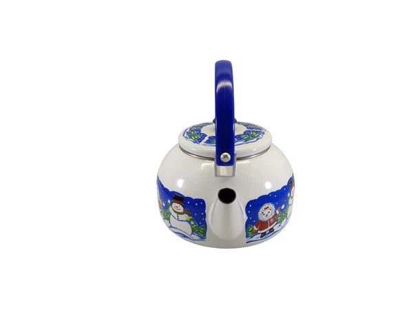 Vintage 1998 Snowflake Shivers Blizzard Enamel Teapot  Kettle Cooks Club READ!!