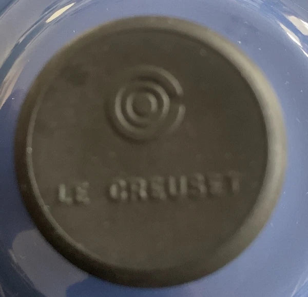 Le Creuset Whistling Tea Kettle Blue 1.6 Liter 1.7 Quart Enamel Steel Small Chip