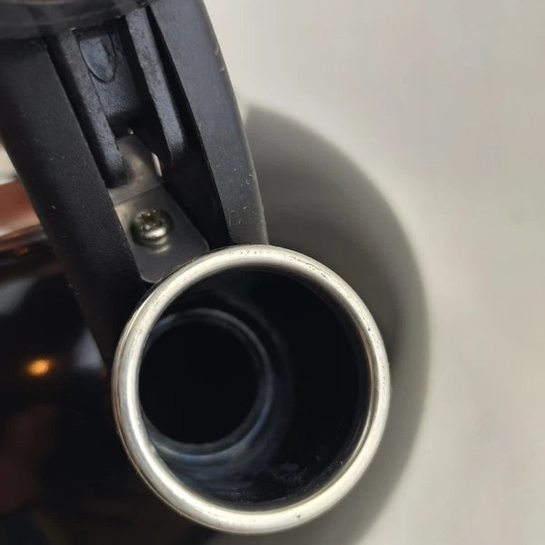 Whistling Tea Pot Kettle Black Enamel with Lid Large Unbranded