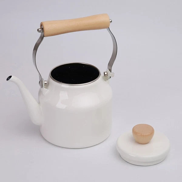 Kettle Travel Make Tea Enamel Teakettle for Stove Gas Top