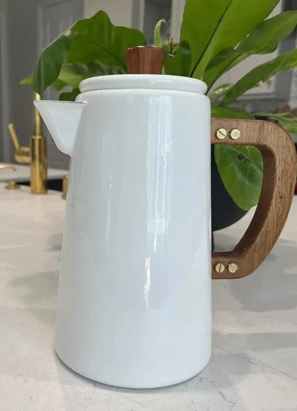 Hearth & Hand Magnolia Enamel Coffee Pot Rustic Farmhouse 6-Cup ~Rare