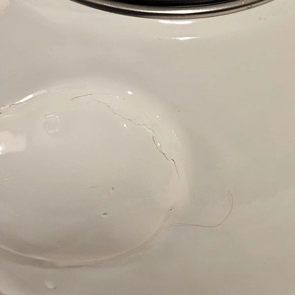 Vintage 1980s Copco White Cat and Gray Mouse Enamelware 2 ½ QT Tea Kettle