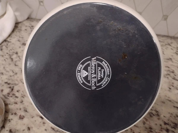 Villeroy And Boch Florea Tea Kettle Enamel Flower Butterfly Rare