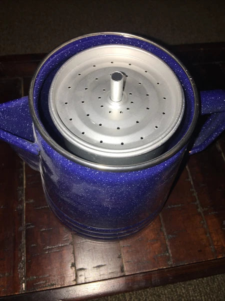 GranitewareBlue Enamelware Coffee/TeaPot  PitcherW/Coffee Percolator NEW.